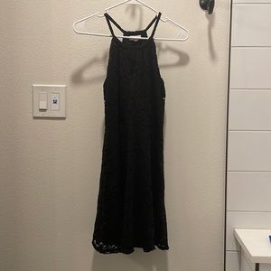 Short Floral Black Dress